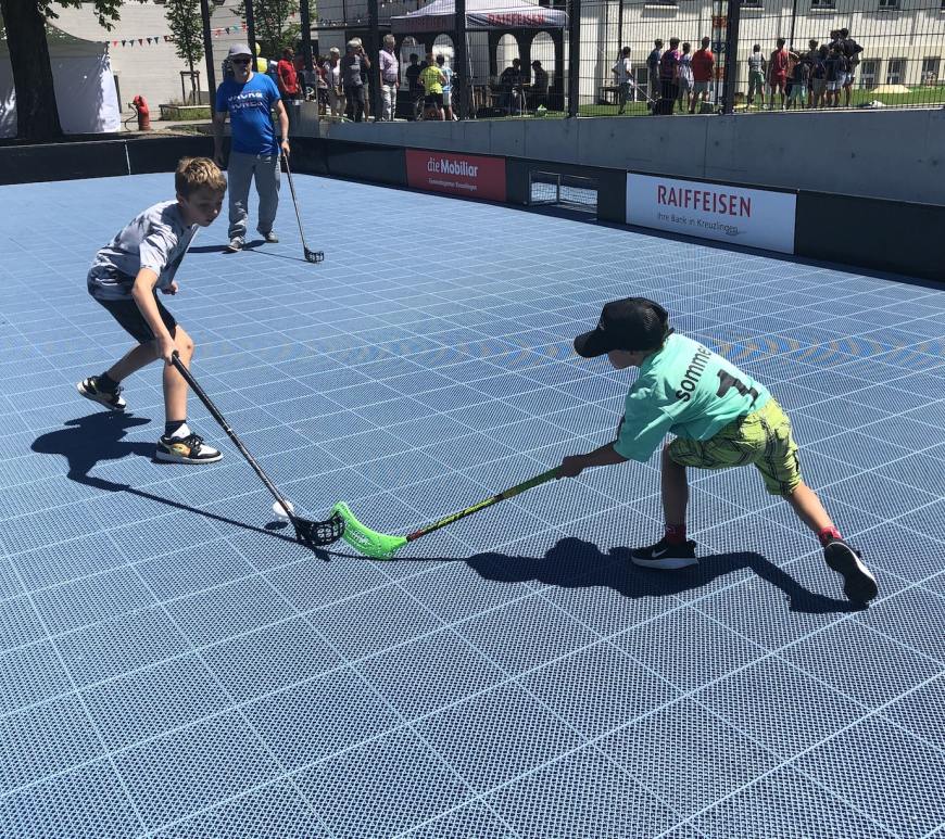 Street-Floorball in Kreuzlingen mit dem UHC Kreuzlingen im Juni 2023